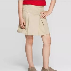 Girl's Beige Pleated School Uniform Skirt - Cat & Jack - Size 10